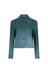 Teal Suede Dégradé Jacket