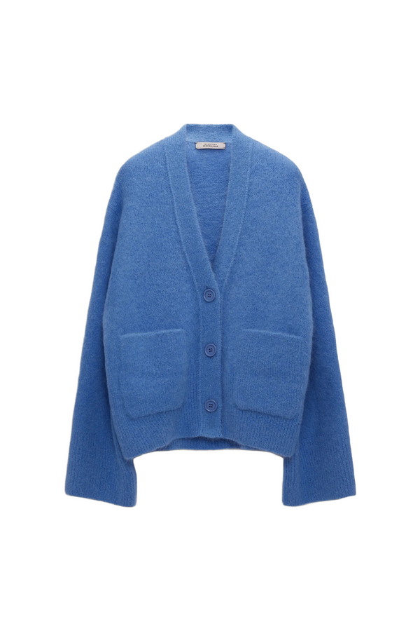 Blue Boucle Cardigan