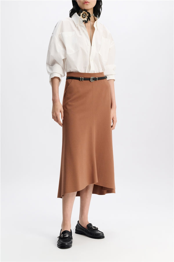 Nutmeg Punto Milano Skirt