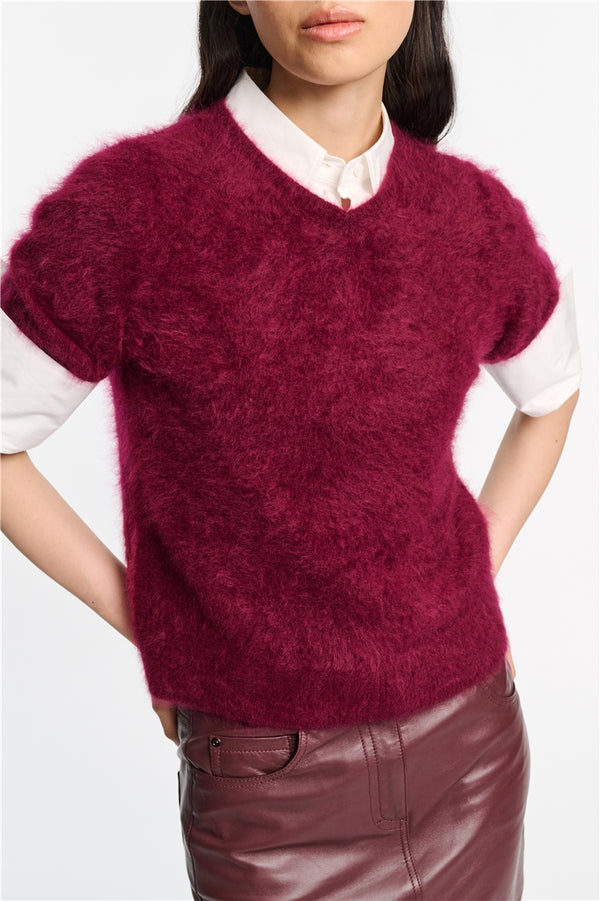 Burgundy Brushed Cashmere Sweater