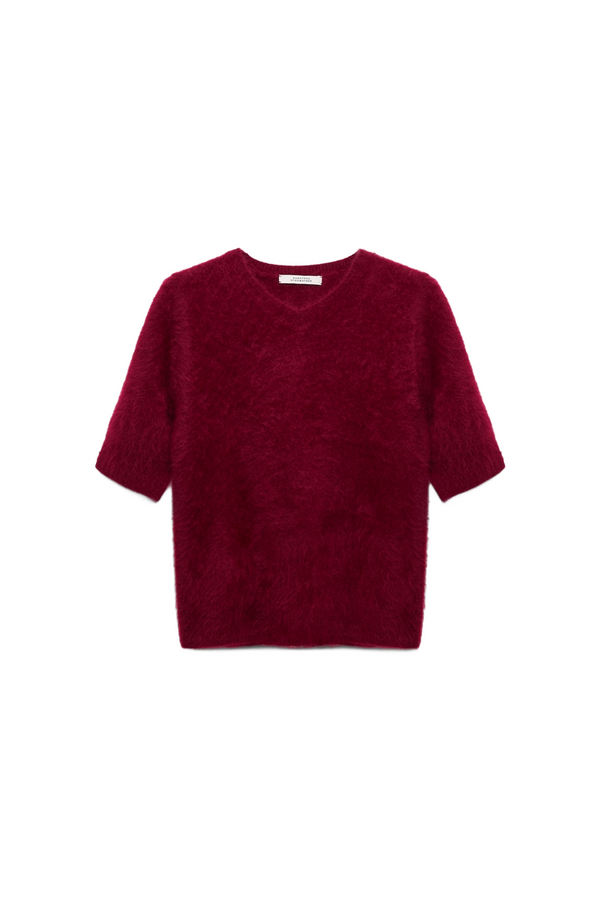 Burgundy Brushed Cashmere Sweater