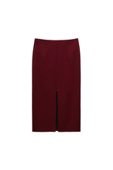 Burgundy Punto Milano Skirt