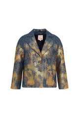 Gold Jacquard Denim Jacket