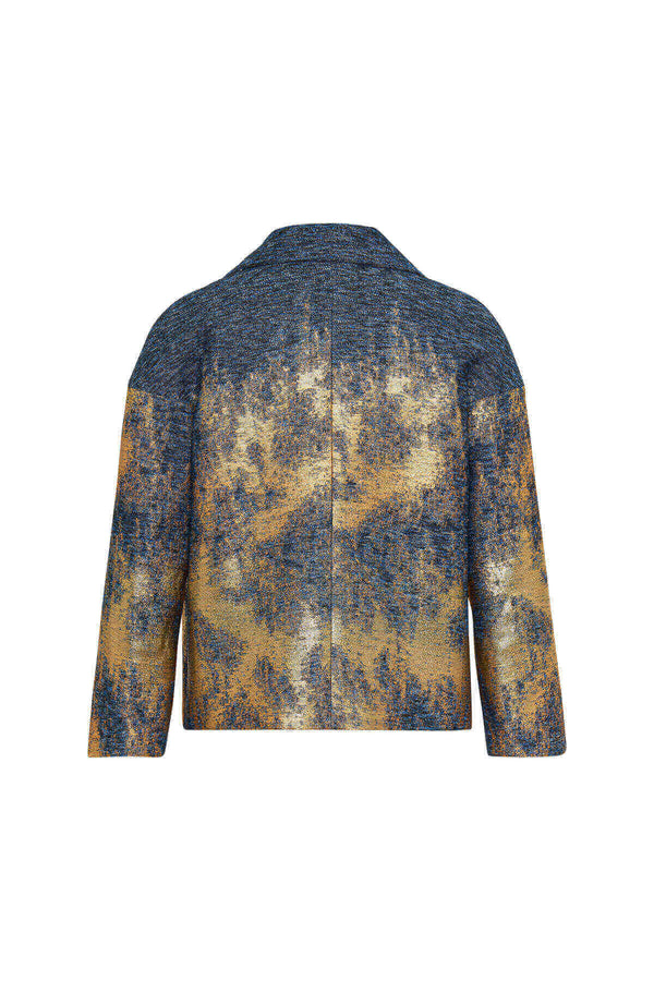 Gold Jacquard Denim Jacket