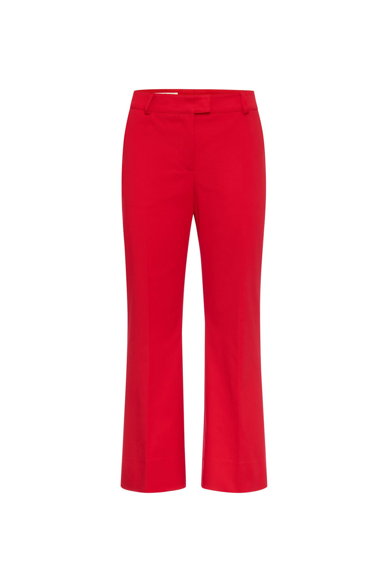 Red Kick Flared Trousers