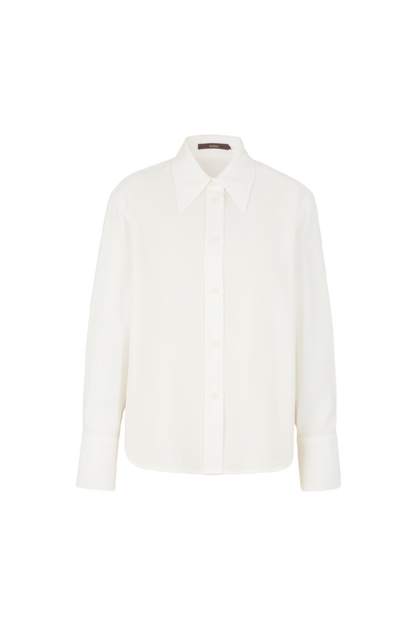 White Crepe Classic Shirt