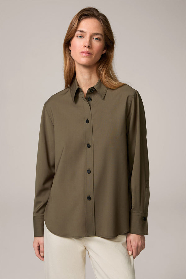 Olive Wool Shirt