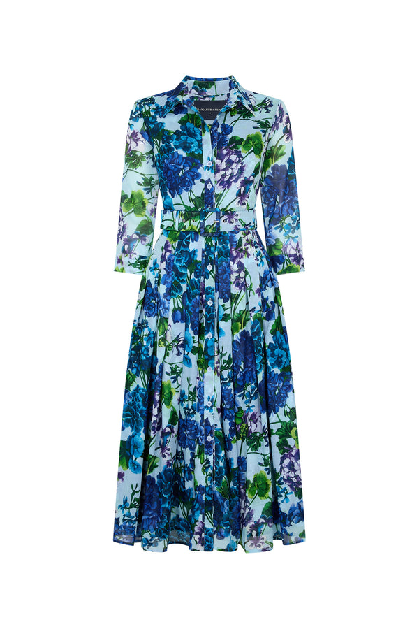 Soft Blue Printed Audrey Dress