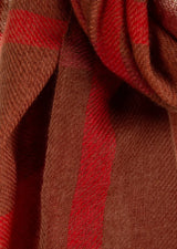 Red Check Cashmere Shawl