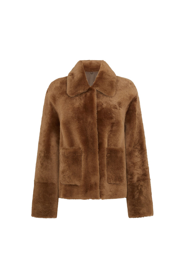 Toffee Shearling Reversible Jacket