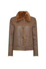 Toffee Shearling Reversible Jacket