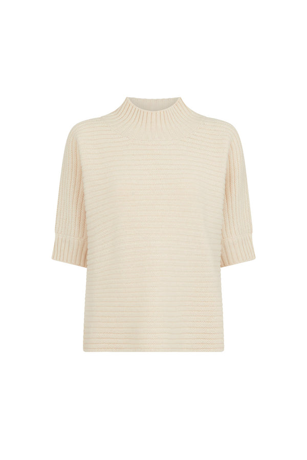 Sand Wool Rib Sweater