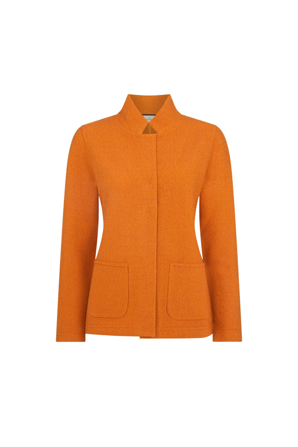 Orange Wool Pique Blazer