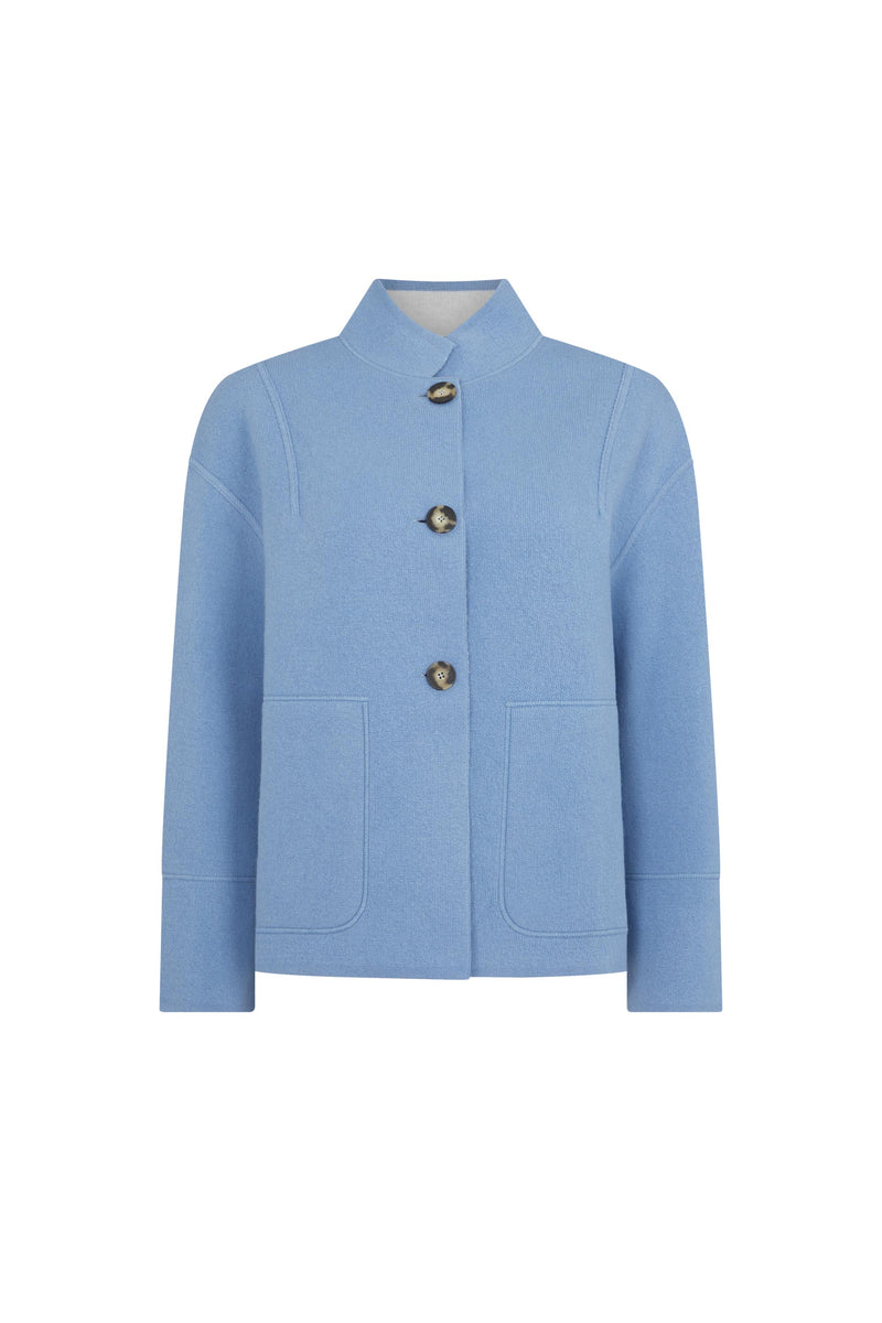 Sky Wool Knitted Blazer