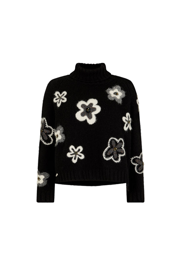 Flower Power Roll Neck