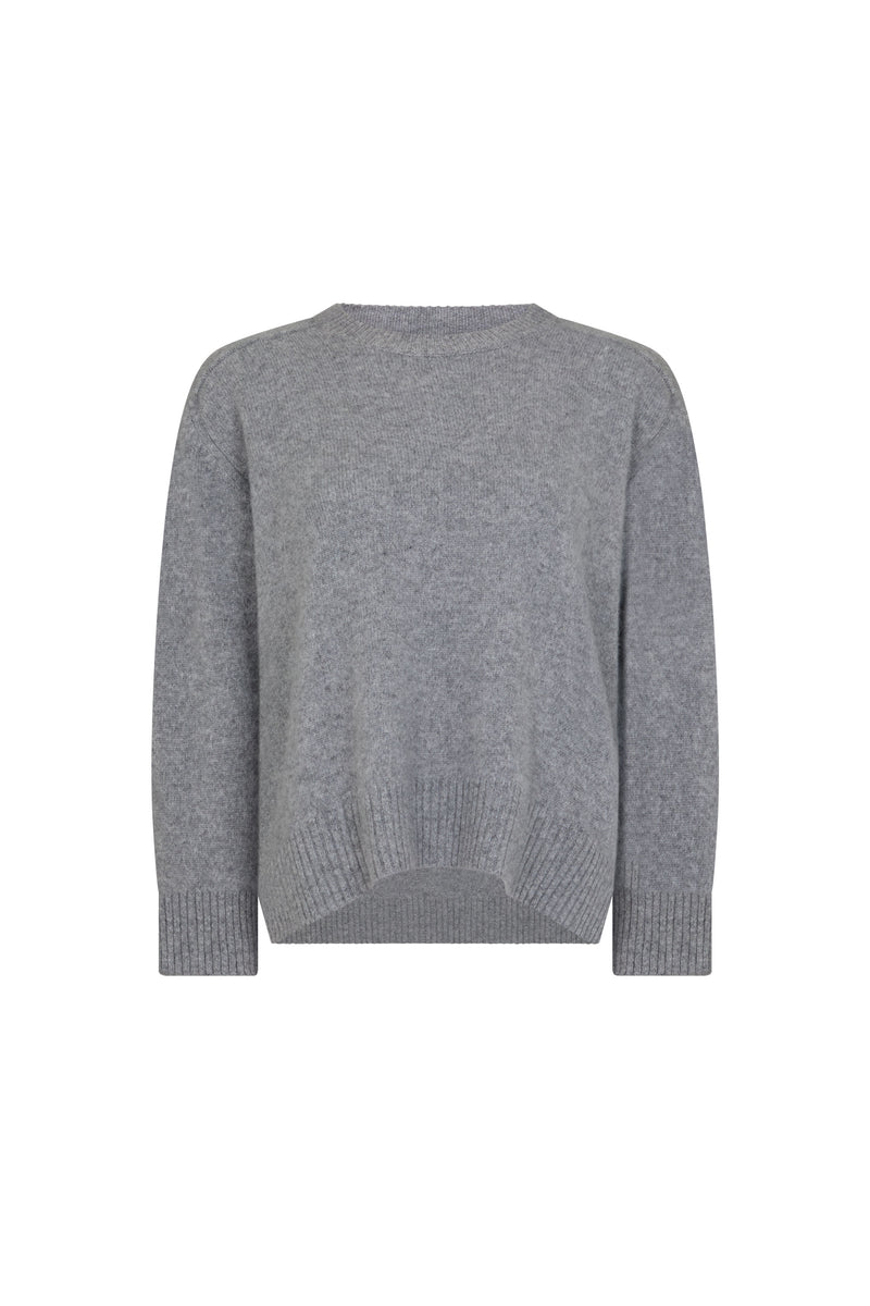 Grey Cashmere Boxy Sweater