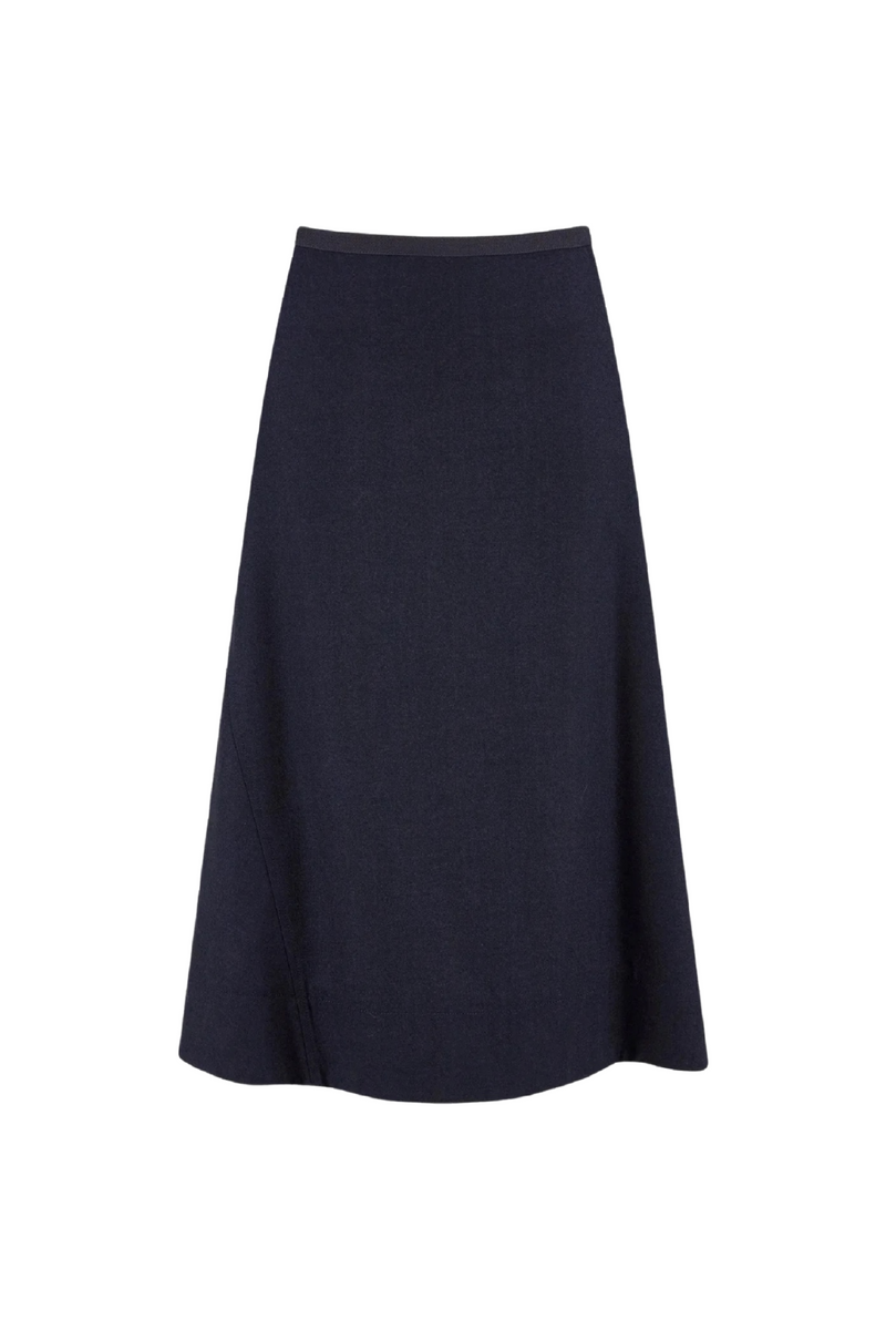 Navy Flared Skirt