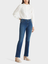 Denim Cotton Flared Jeans