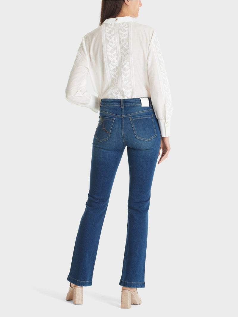 Denim Cotton Flared Jeans