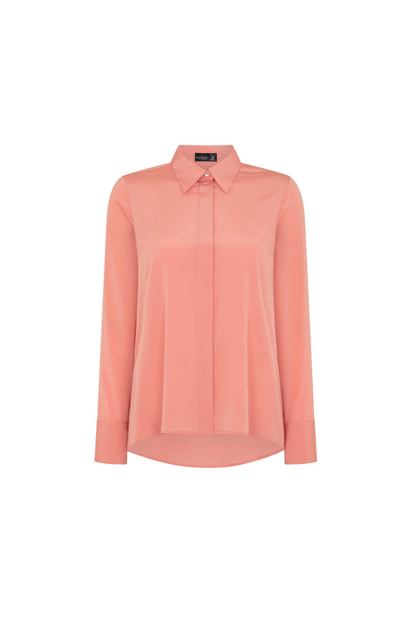 Rouge Swing Silk Shirt