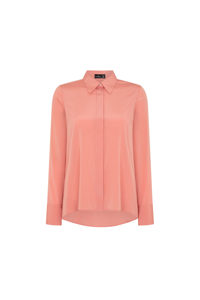 Rouge Swing Silk Shirt