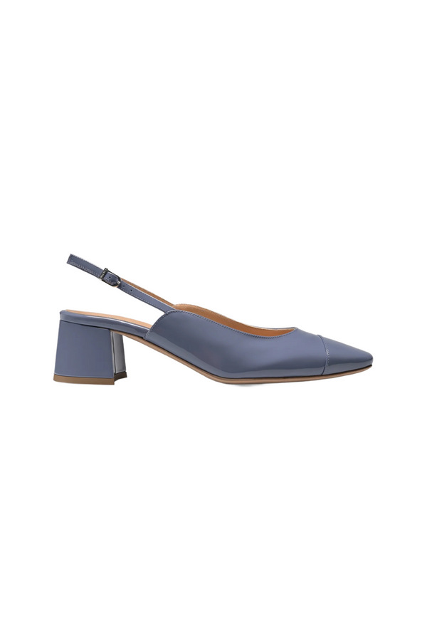 Blue Patent Slingbacks