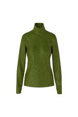 Green Lurex Polo Top