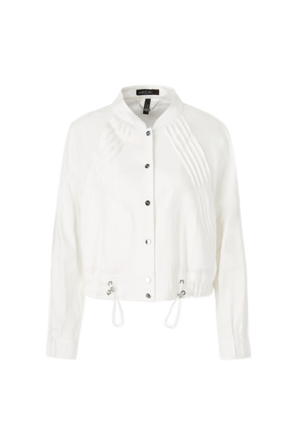 Soft White Bomber Style Jacket