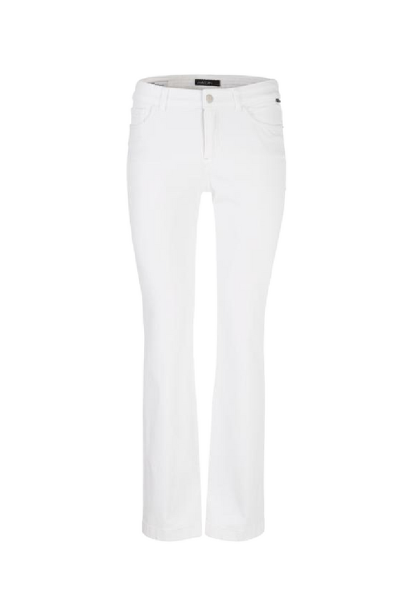 White Cotton Flared Jeans