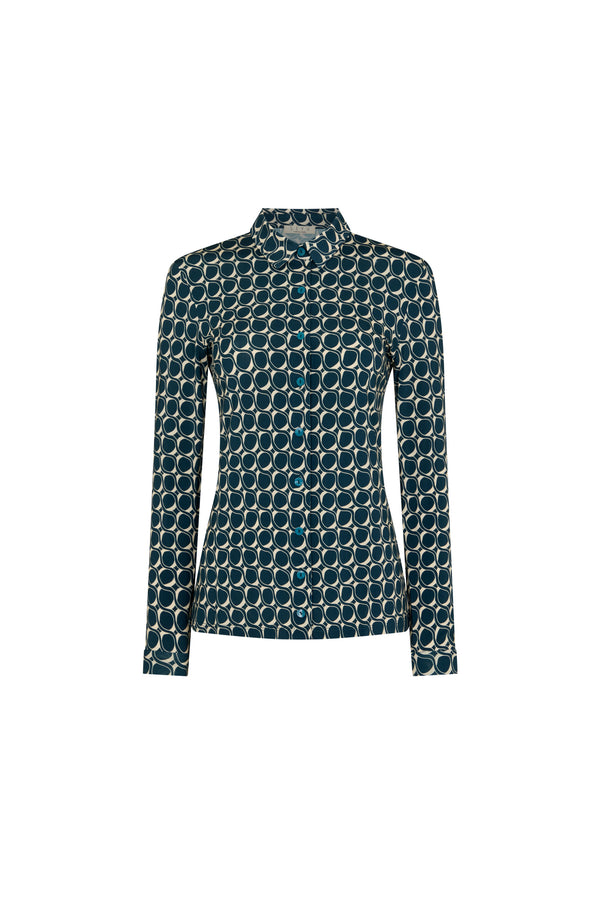 Sea Waves Printed Shirt