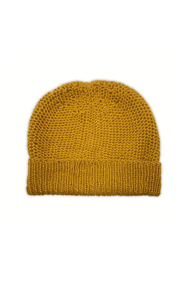 Gold Waffle Knit Reversible Hat