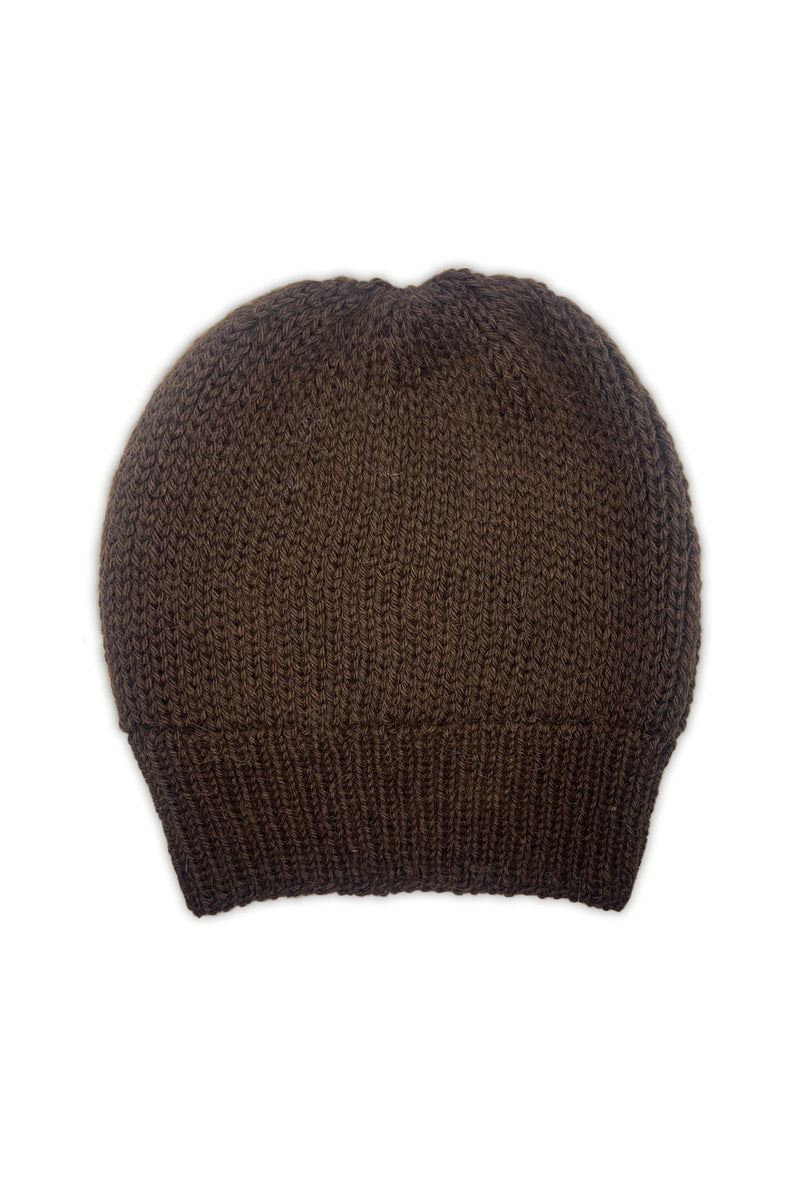 Chocolate Waffle Knit Reversible Hat