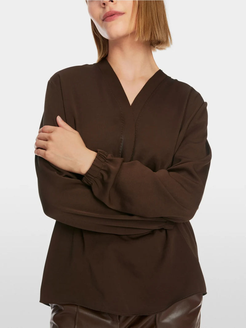 Chocolate Crepe Blouse