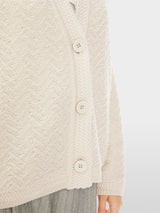 Ecru Boucle Cardigan