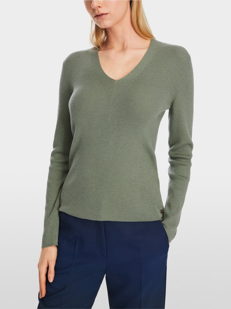 Moss Lurex Wool Sweater