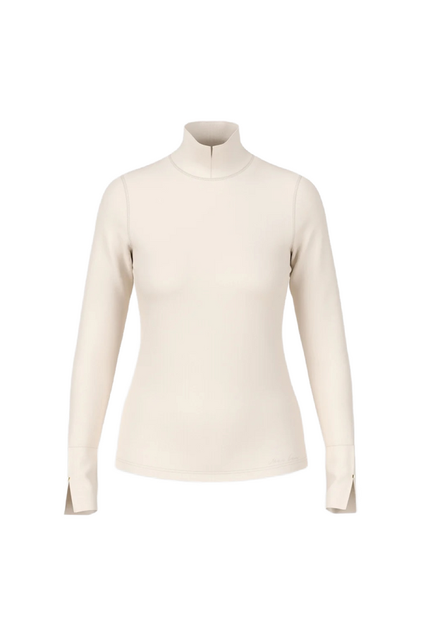 Chalk Split Neck Polo Top