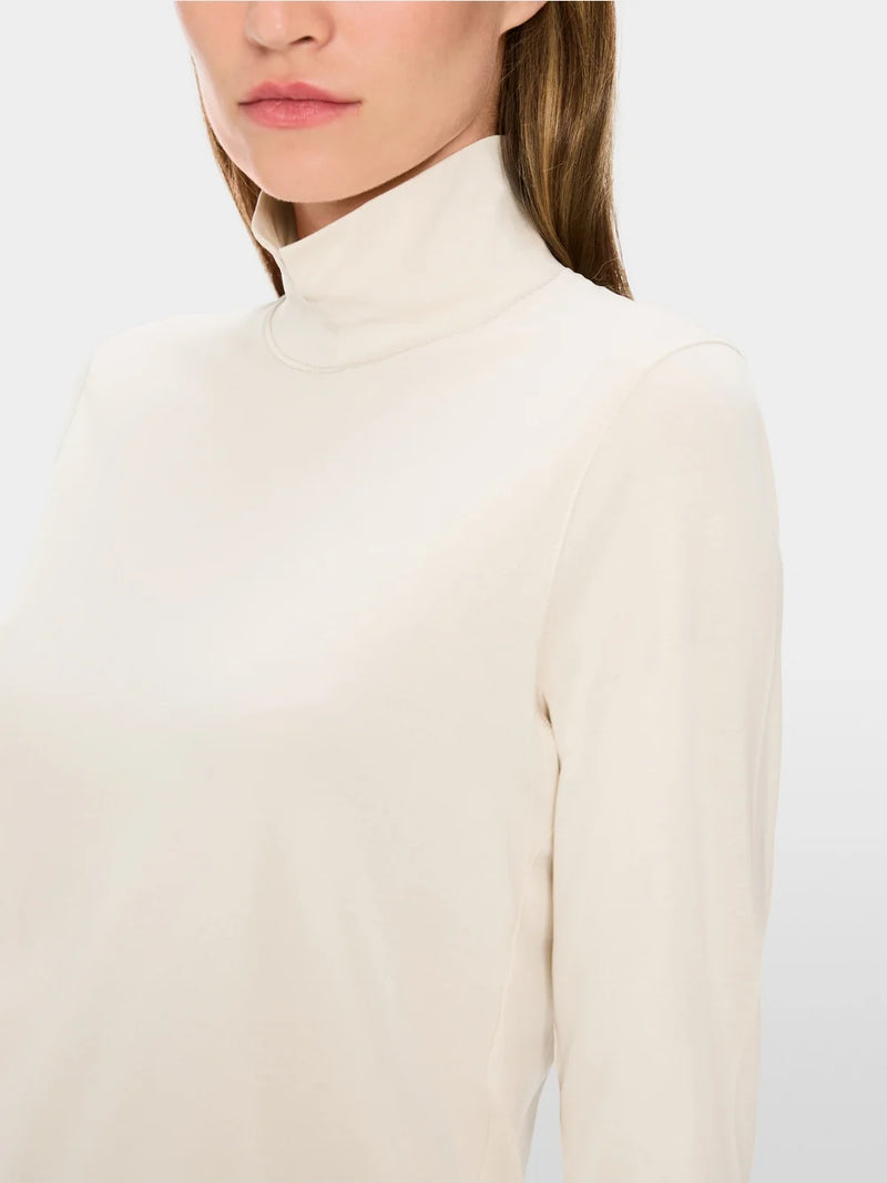 Chalk Split Neck Polo Top