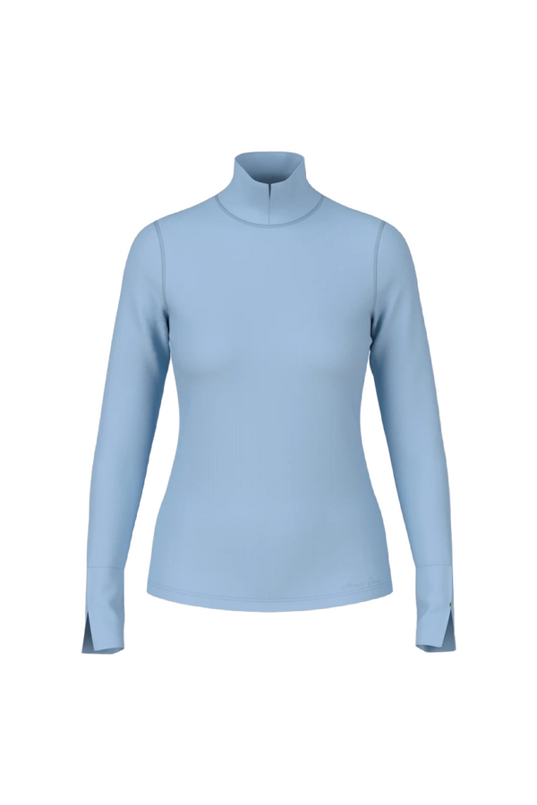 Sky Split Neck Polo Top