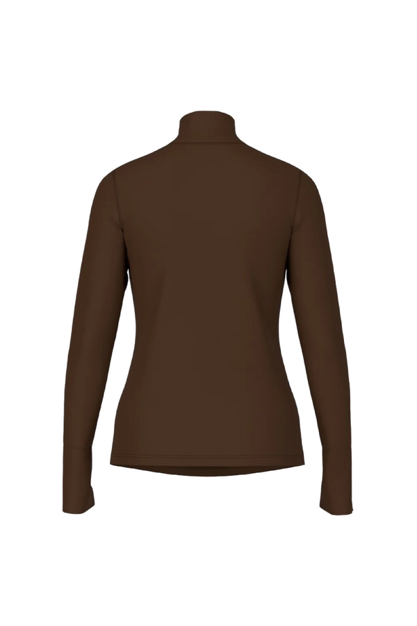 Chocolate Split Neck Polo Top