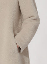 Sand Alpaca Flared Coat