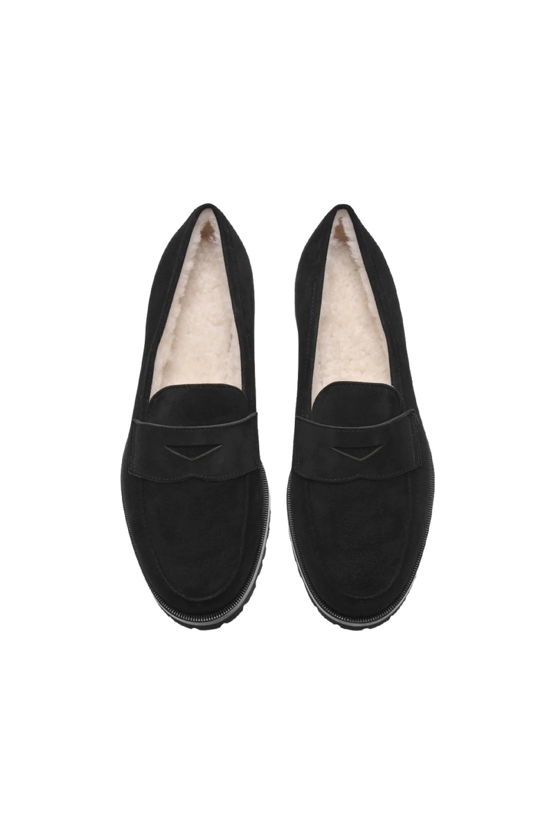 Black Suede Loafer Shoe