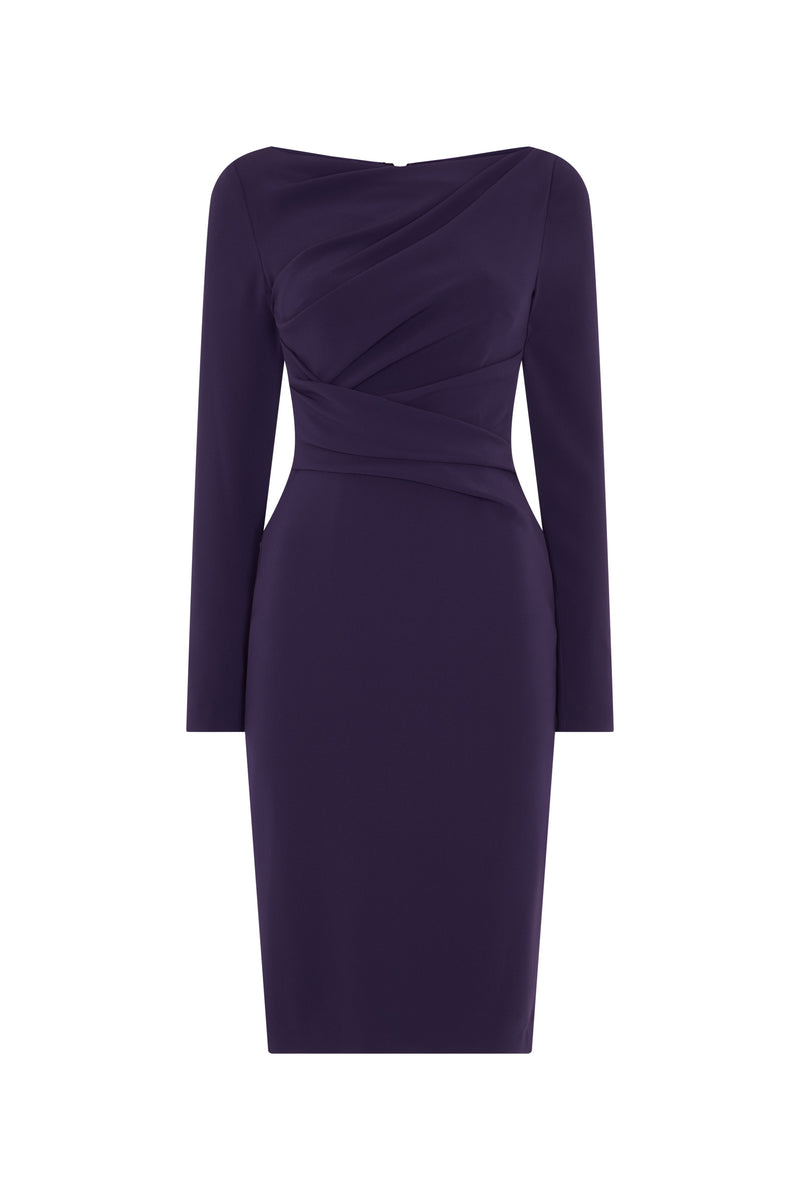 Purple Crepe Tolga Dress