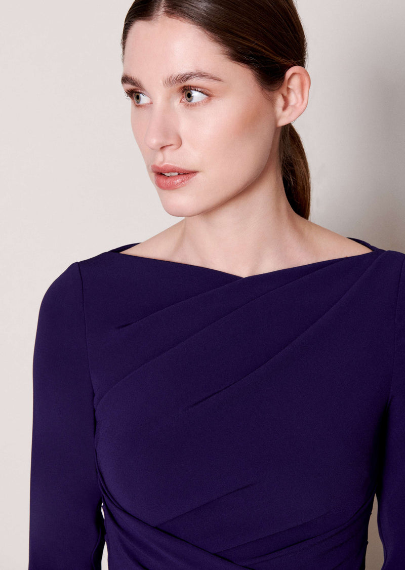 Purple Crepe Tolga Dress